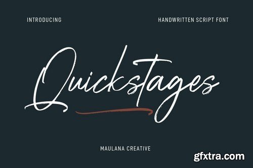 Quickstages Brush Script Font