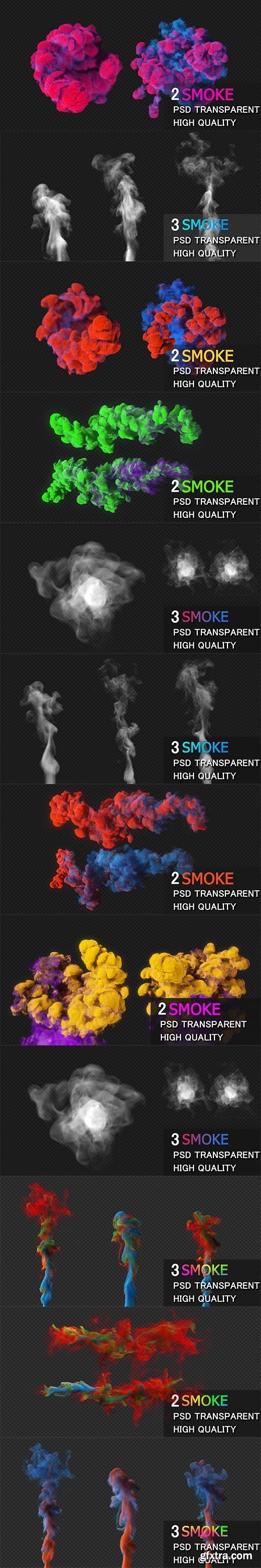 Colorful Smoke  Mockup