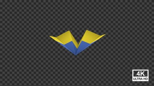 Videohive - Paper Airplane Of Ukraine Flag V3 - 36736592 - 36736592