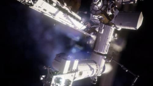 Videohive - International Space Station in Outer Space - 36739107 - 36739107