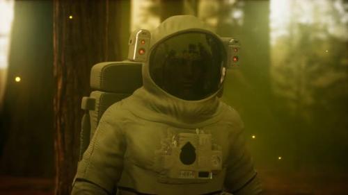 Videohive - Lonely Astronaut in Dark Forest - 36739345 - 36739345