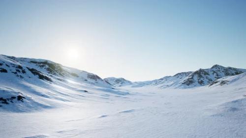 Videohive - Aerial Landscape of Snowy Mountains and Icy Shores in Antarctica - 36739351 - 36739351