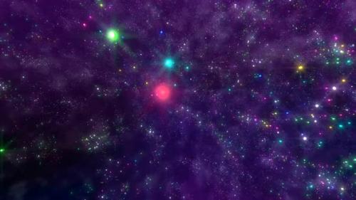 Videohive - Colorful Galaxy Space Travel Stars Moving Loop Background - 36739396 - 36739396