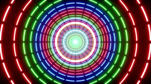 Videohive - Flashing Colorful Dashed Circle VJ Light - 36743105 - 36743105