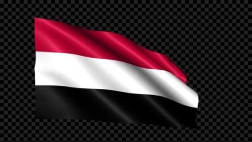 Videohive - Yemen Flag Blowing In The Wind - 36743538 - 36743538