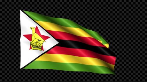 Videohive - Zimbabwe Flag Blowing In The Wind - 36743539 - 36743539