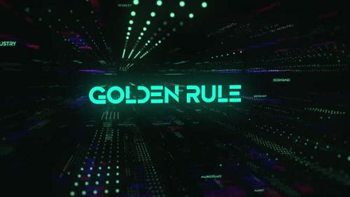 Videohive - Sci Fi Digital Economics Word Golden Rule - 36746786 - 36746786