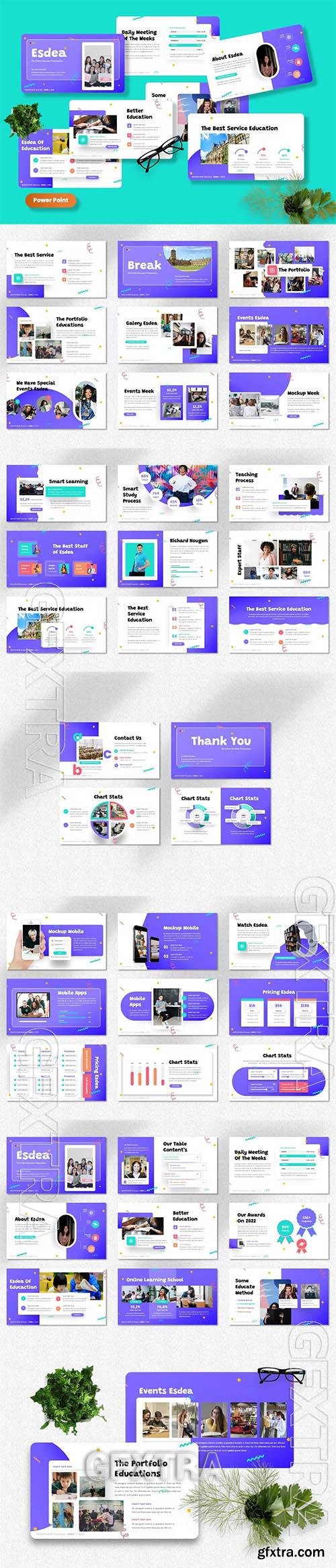 Esdea - Education Creative Business Powerpoint, Keynote and Google Slides Template 