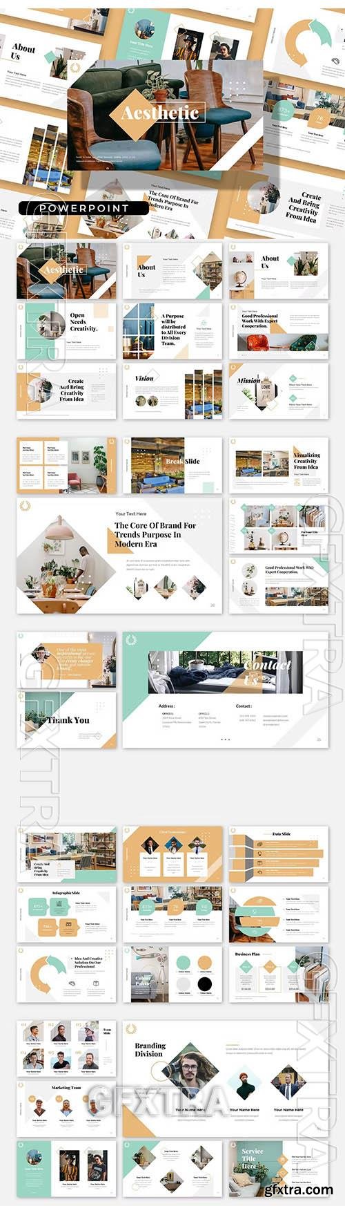 Aesthetic - Clean Creative Business Powerpoint, Keynote and Google Slides Template 