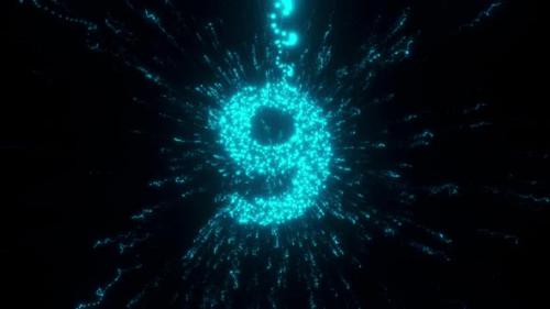 Videohive - 9 Number With Futuristic Particles Hd - 36723097 - 36723097