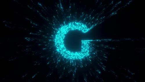 Videohive - G Letter With Futuristic Particles Hd - 36723108 - 36723108