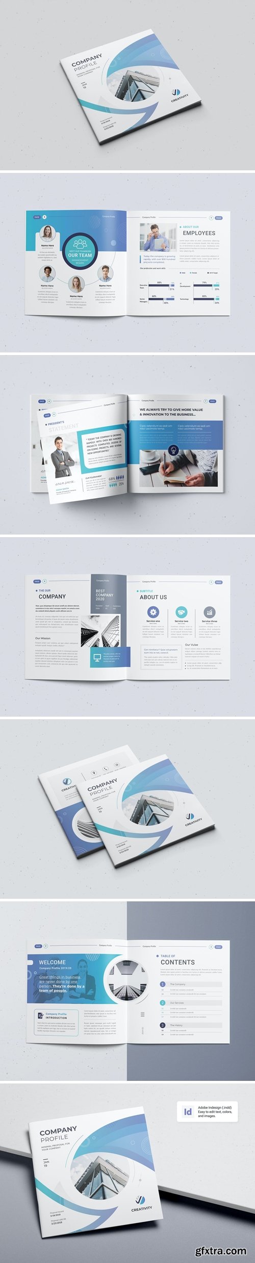 Company Profile Square Brochure