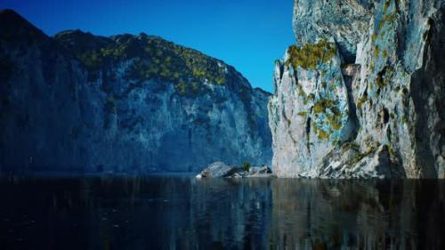 Videohive - Rocky Cliffs in the Ocean at Sunny Day - 36736313 - 36736313