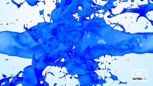 Videohive - Blue Paint Splash Collision - 36720924 - 36720924