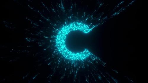 Videohive - C Letter With Futuristic Particles Hd - 36722772 - 36722772