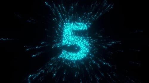 Videohive - 5 Number With Futuristic Particles Hd - 36722775 - 36722775