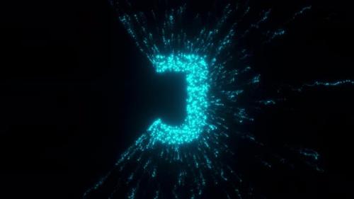 Videohive - J Letter With Futuristic Particles 4K - 36722798 - 36722798