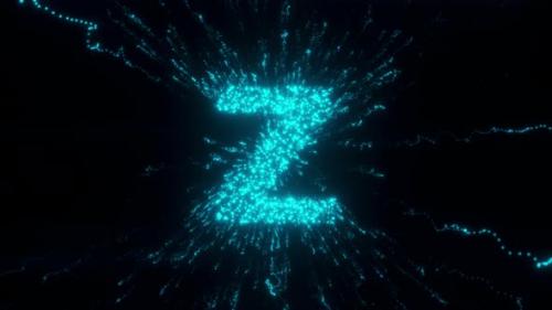 Videohive - Z Letter With Futuristic Particles 4k - 36723054 - 36723054