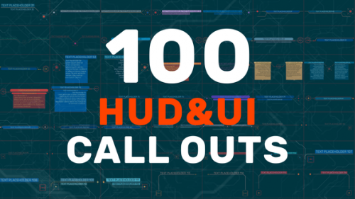 Videohive - 100 HUD UI Call Outs - 36816280 - 36816280