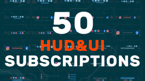 Videohive - 50 HUD UI Subscriptions - 36818829 - 36818829