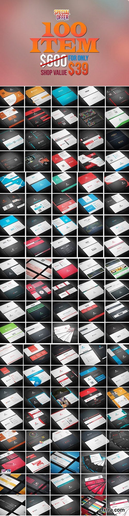 100 BUSINESS CARD BUNDLE