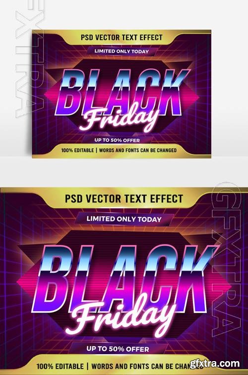 Beautiful text effect 3D Effect Black friday