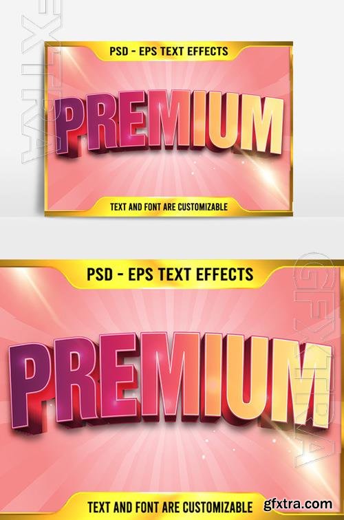 Beautiful Premium text effect 3D Effect