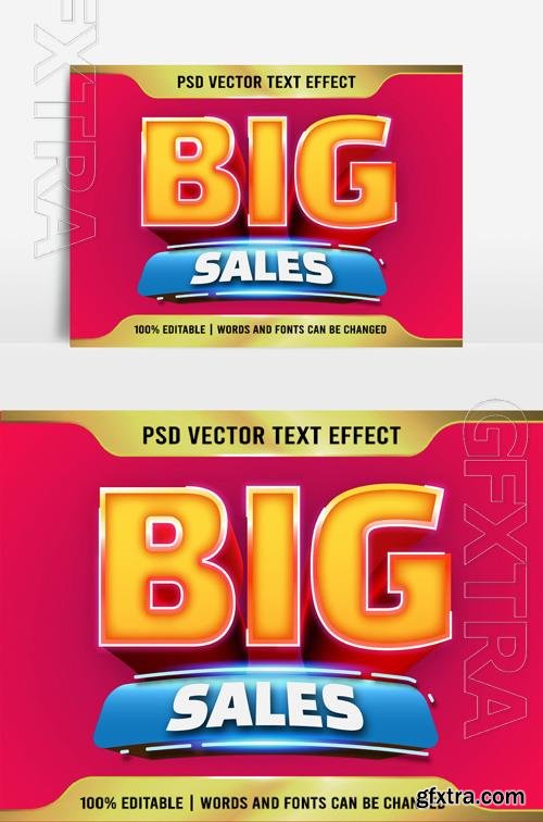 Big Sale Text Effects Beautiful 3D Effect