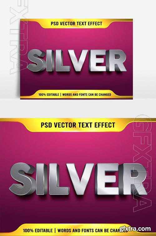 Beautiful Vector 3D Silver Text Effects