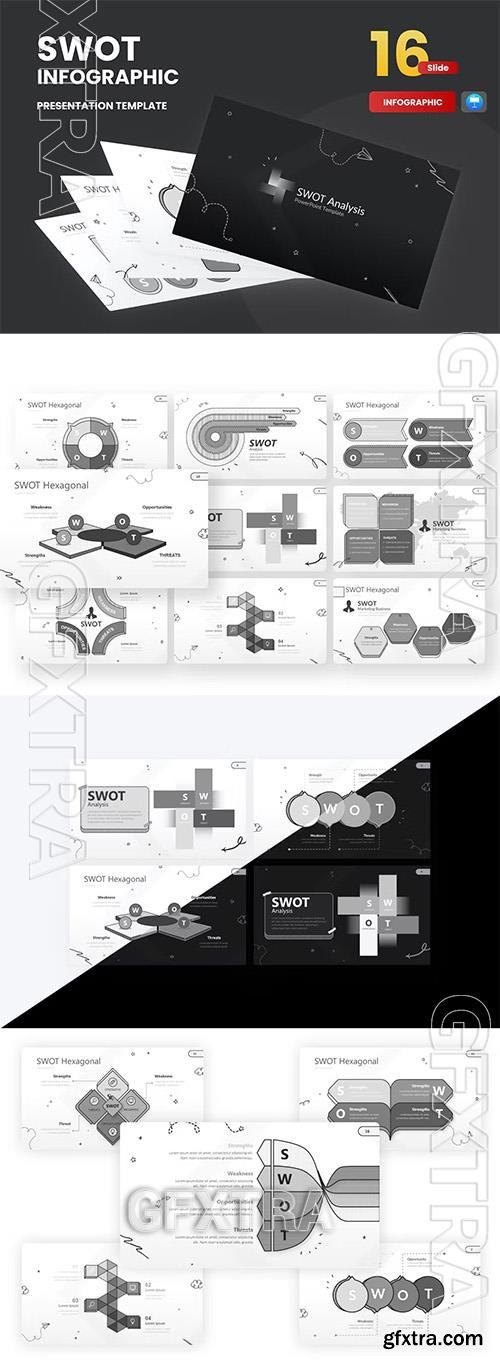 SWOT infographic Doodle Keynote Template 8QGCTCP