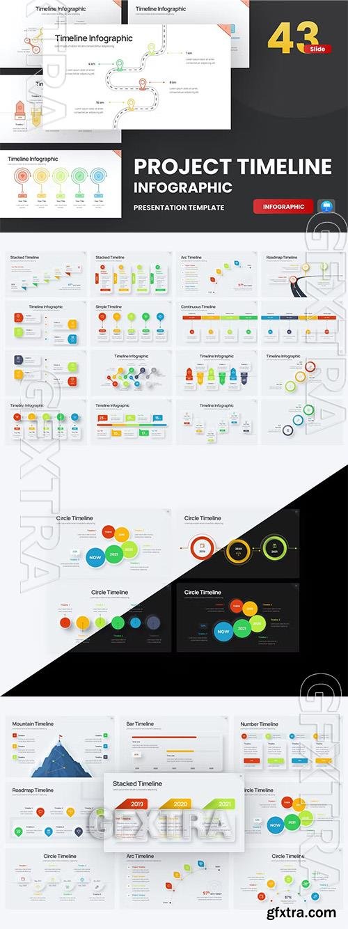 Project Timeline Neumorph 4 Keynote Template F6G3SD8