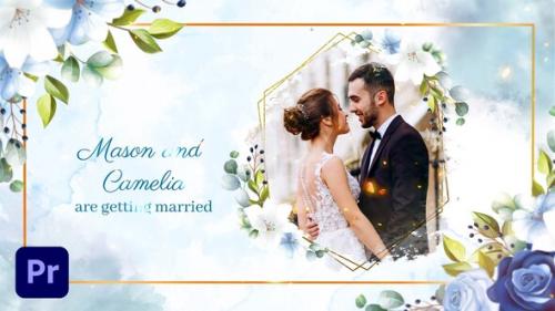 Videohive - Watercolor and Floral Wedding Invitation | MOGRT - 36819626 - 36819626