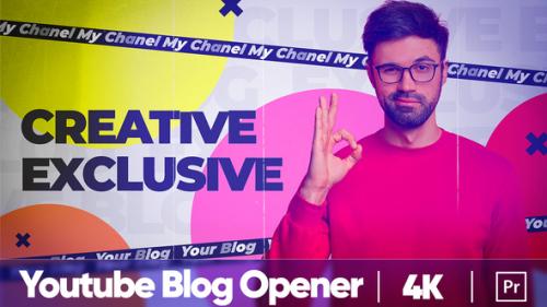 Videohive - Colorful Youtube Blog Opener | MOGRT - 36834707 - 36834707