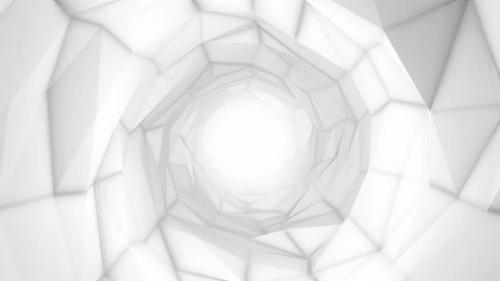 Videohive - White Low Poly Tunnel Loop - 36784744 - 36784744