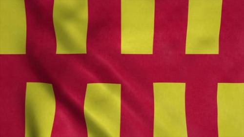 Videohive - Northumberland Flag England Waving in Wind - 36787890 - 36787890