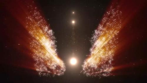 Videohive - Space Particle Glowing Wings Motion Loop Background - 36788111 - 36788111