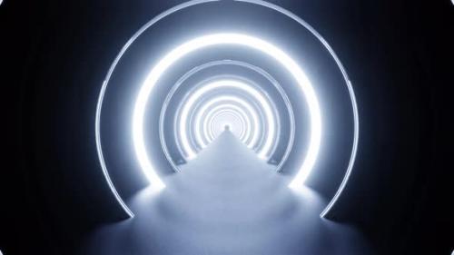 Videohive - Cold Ring Tunnel Vj Loop Background 4K - 36793954 - 36793954