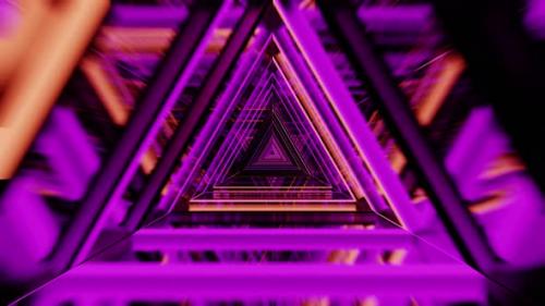 Videohive - Triangle Purple Sci Fi Background Vj Loop 4K - 36793949 - 36793949