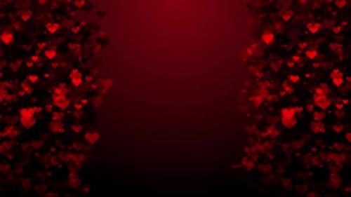 Videohive - Dark Red Hearts Romantic Motion Graphics Background Loop - 36806522 - 36806522