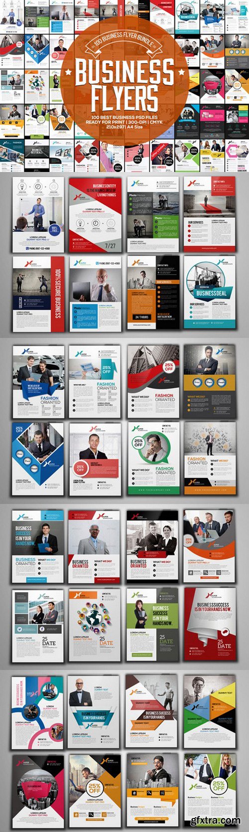 100 Fresh Business Flyers Bundle