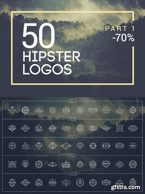 50 Hipster Logos (Vol. 1-5)