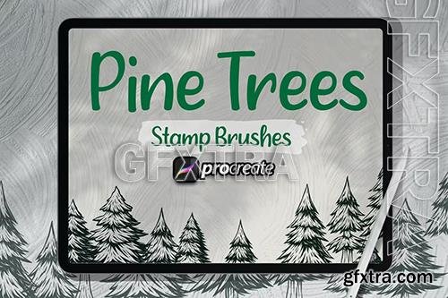 Pine Tree Brush Stamp Procreate FZ7WJDY