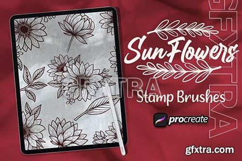 Sun Flower Brush Stamp YZHGFLR