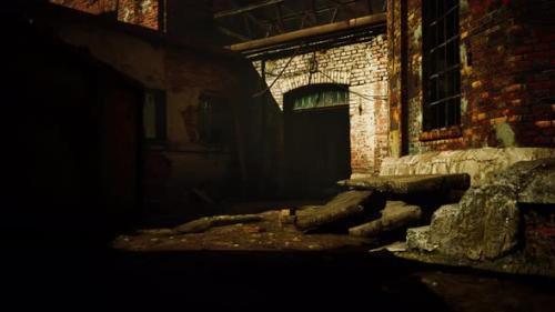 Videohive - Abandoned Industrial Factory Buildings at Sunset - 36782535 - 36782535