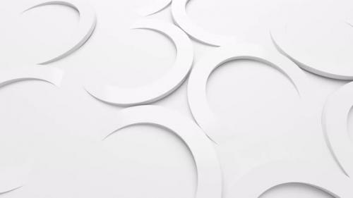 Videohive - A variety of white abstract shapes are moving on a white background. - 36782894 - 36782894