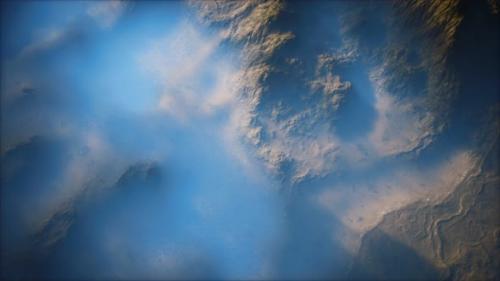 Videohive - Distant Mountain Range and Thin Layer of Fog on the Valleys - 36782939 - 36782939