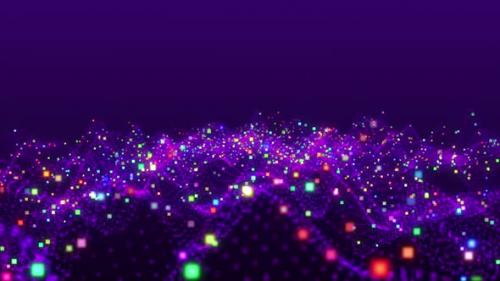 Videohive - Colorful Glow Particle Field Background - 36782946 - 36782946