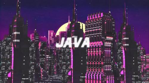 Videohive - Retro Cyber City Background Java - 36783117 - 36783117