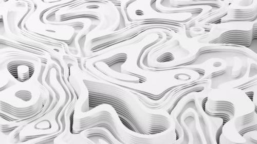 Videohive - Wave pattern paper cut background - 36751543 - 36751543