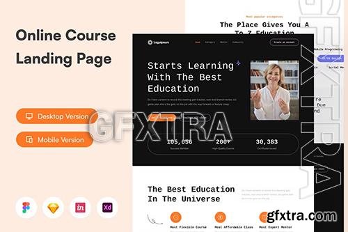 Online Course Landing Page UI KIT G64G527